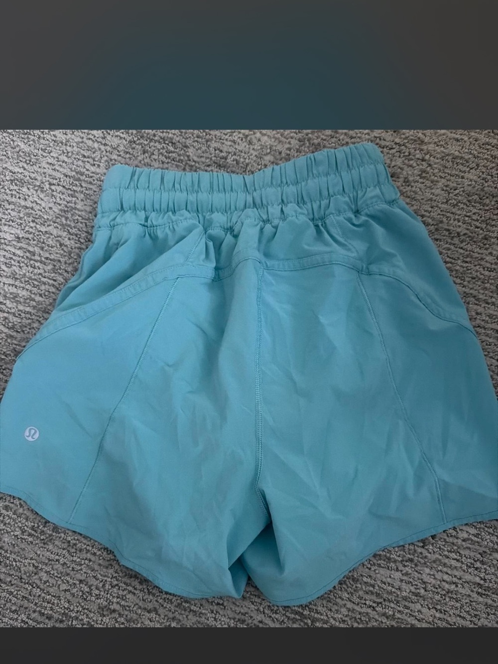 lululemon athletica Aqua/Turquoise Running Shorts - Picture 2 of 2